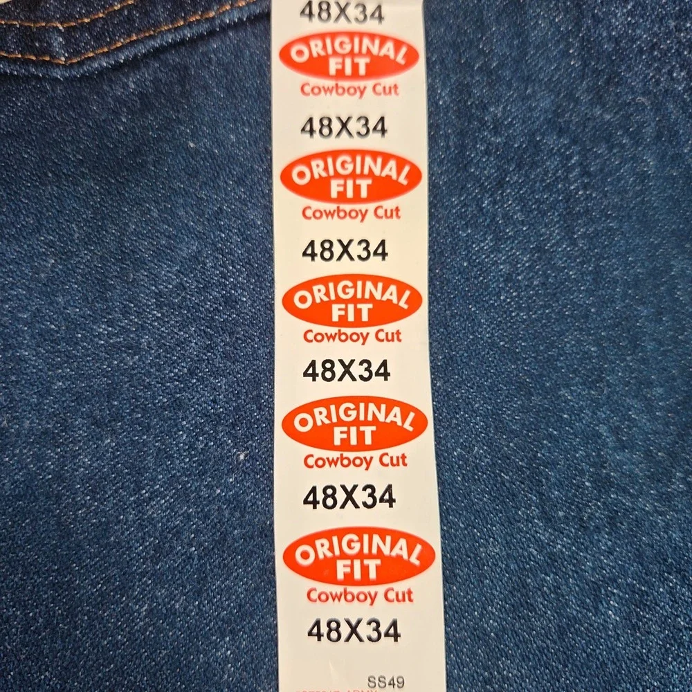 Wrangler Men's Cowboy Cut Original Fit Jeans Fits Over Boots 48 x 34 13 MWZ NEW